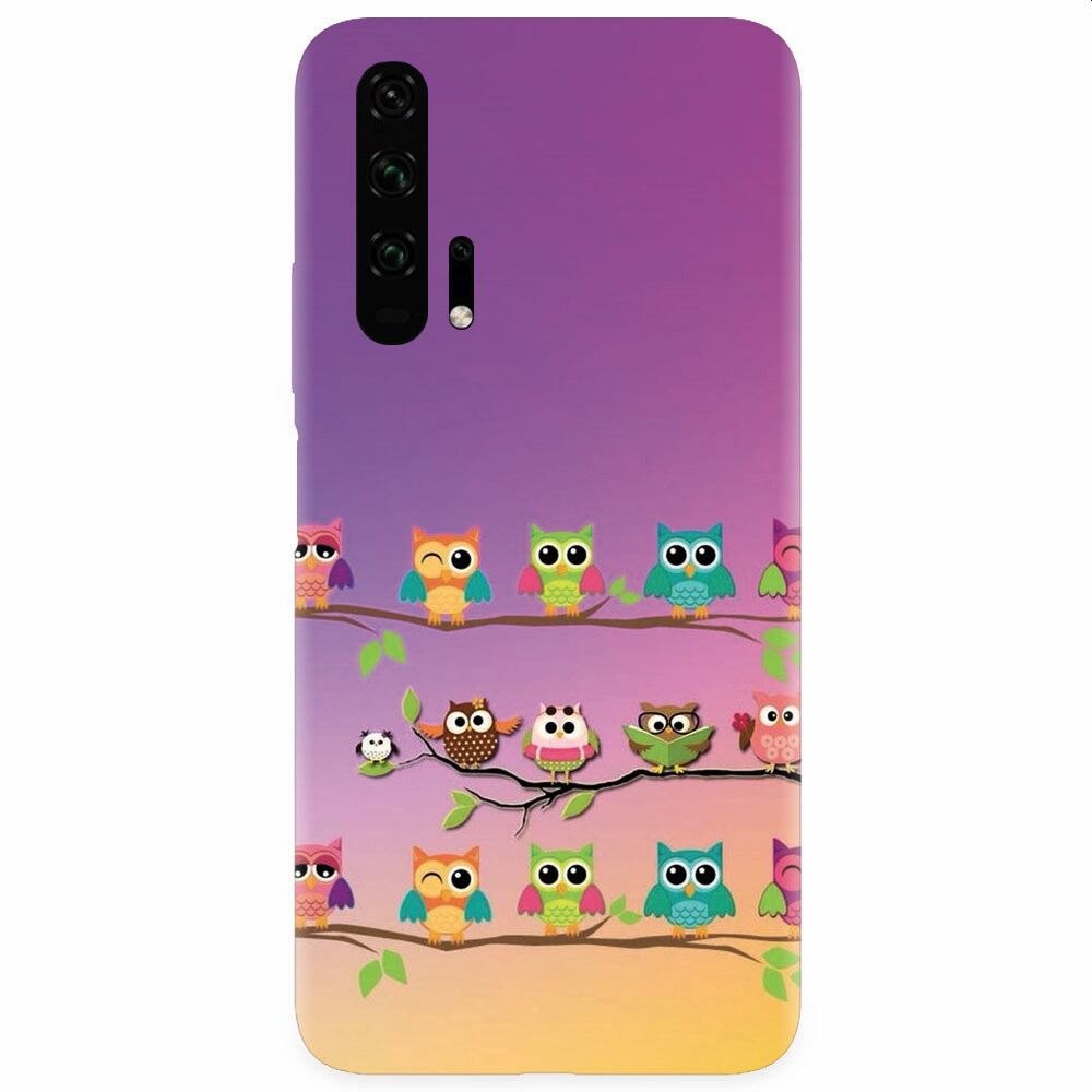 Husa silicon pentru Honor 20 Pro, Owls