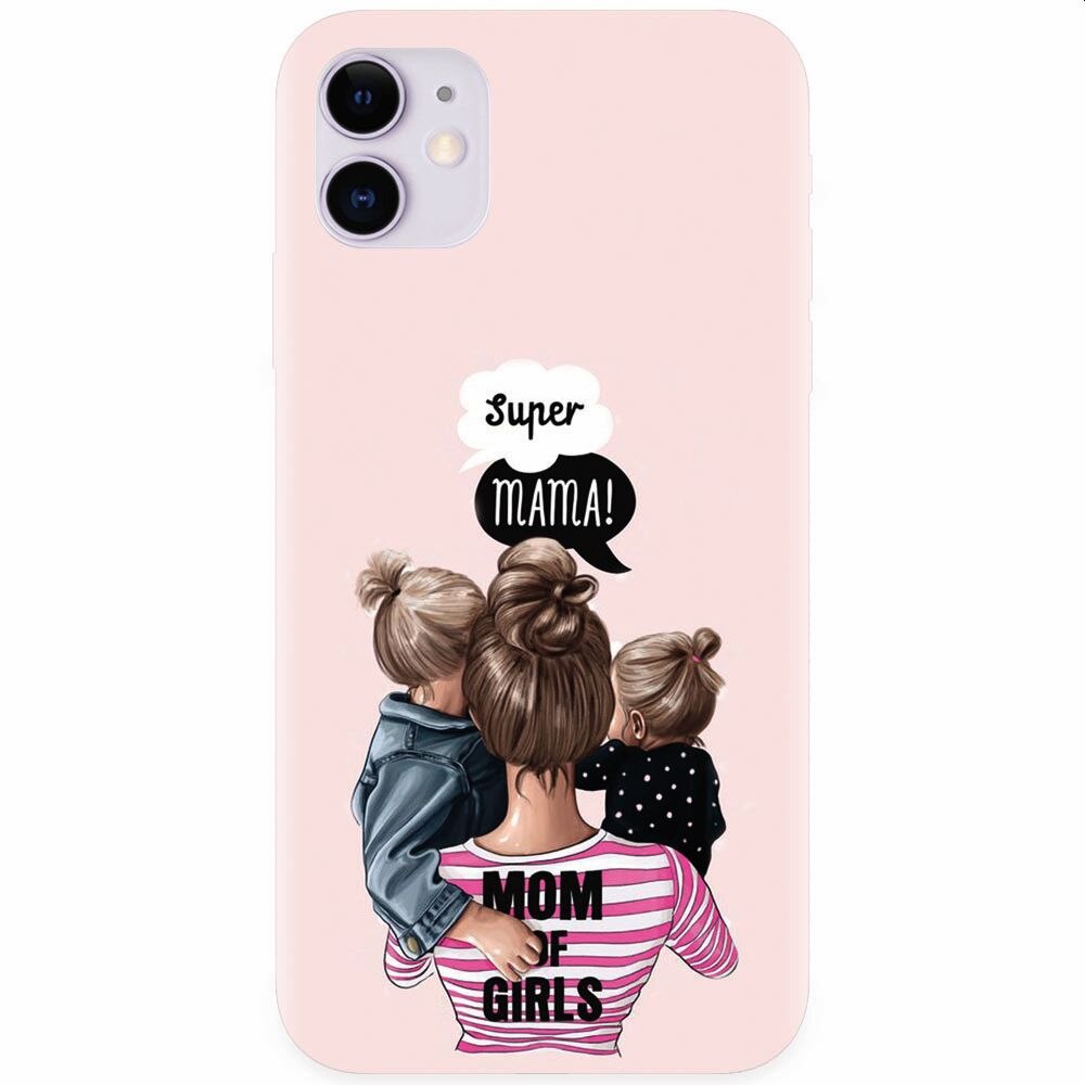 Husa silicon pentru Apple Iphone 11, Mom Of Girls