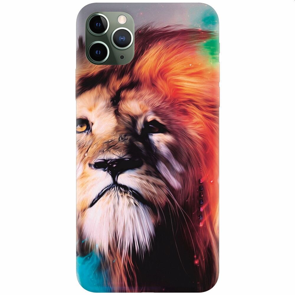 Husa silicon pentru Apple Iphone 11 Pro Max, Awesome Art Of Lion