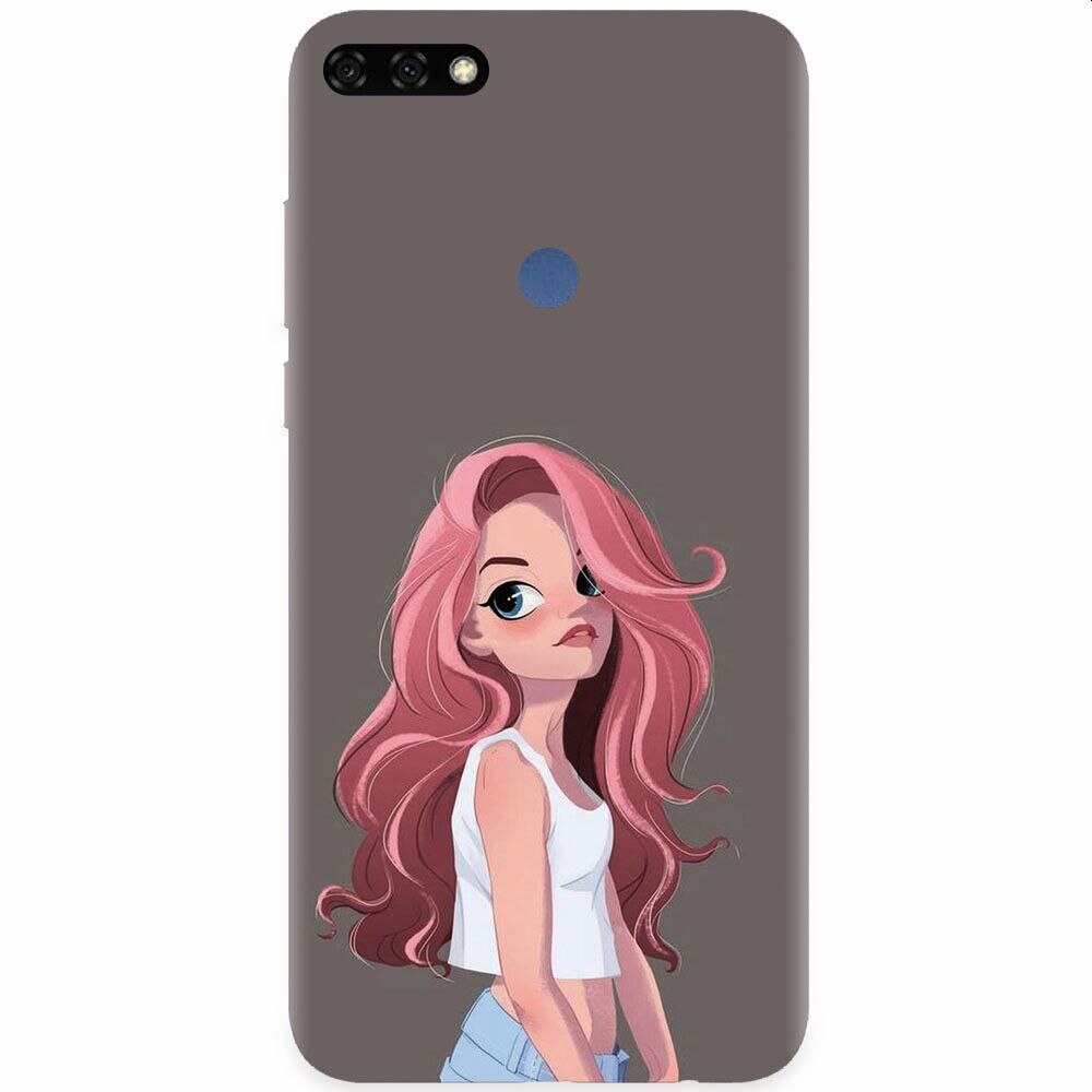 Husa silicon pentru Honor 7C, Cute Girl