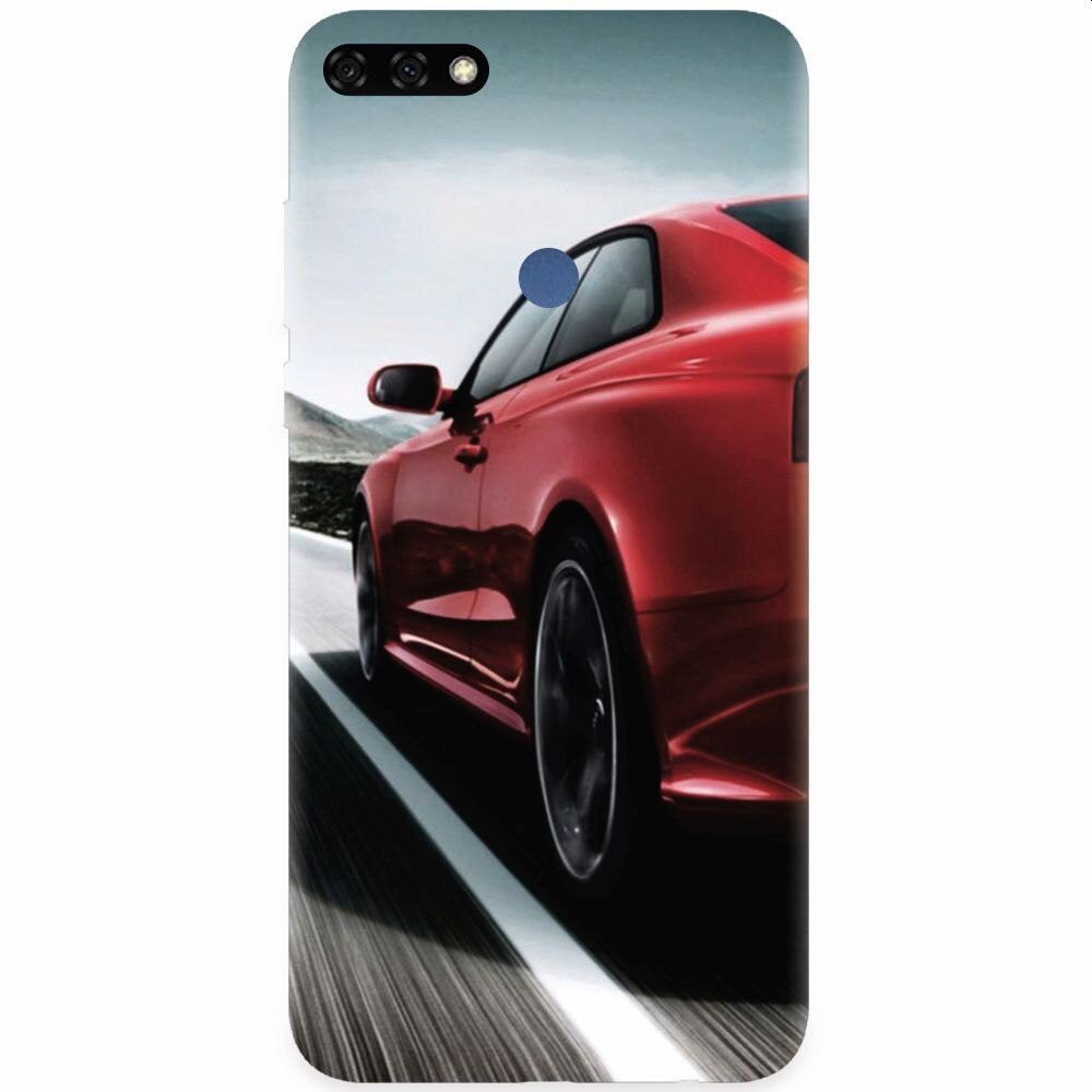 Husa silicon pentru Honor 7C, Car On Road