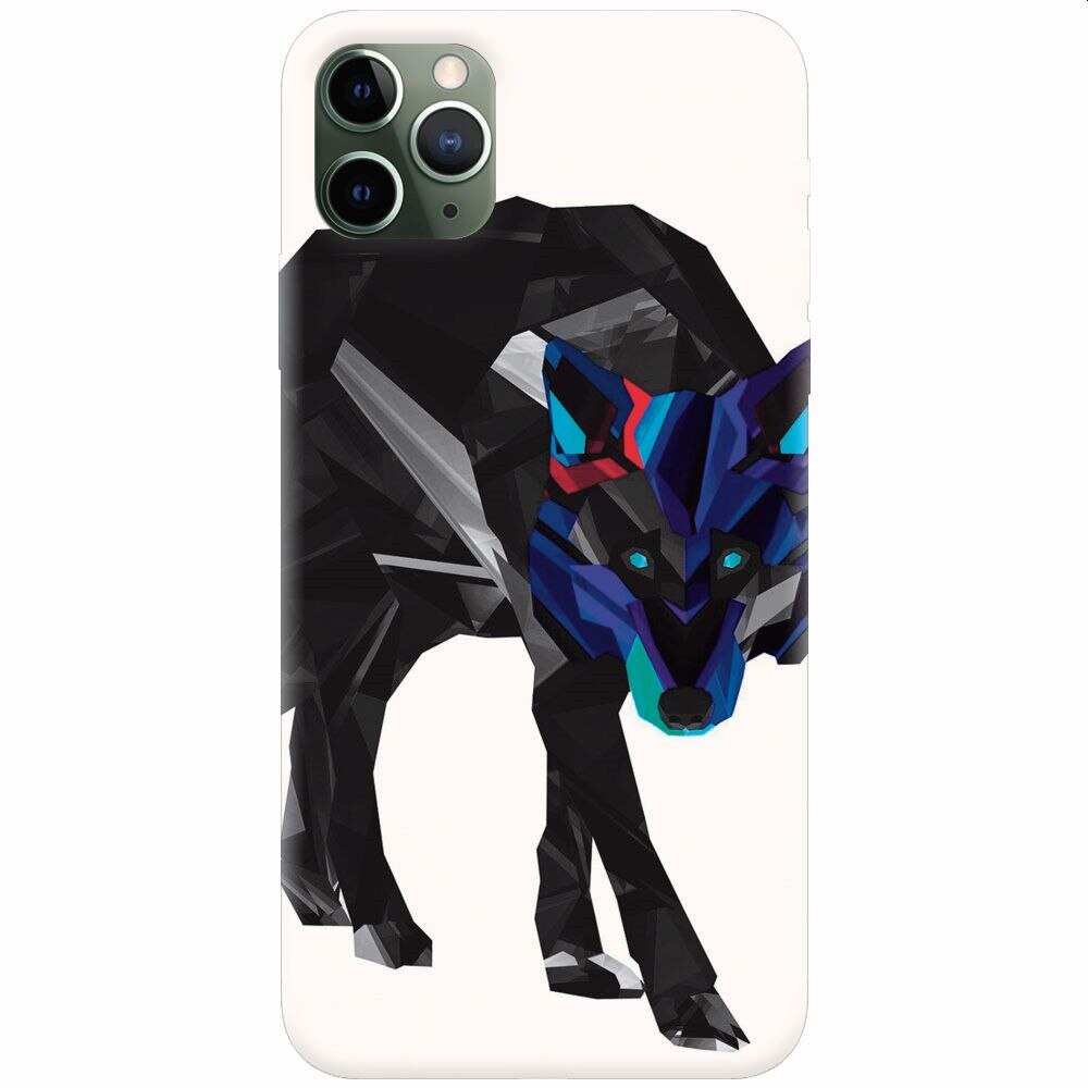 Husa silicon pentru Apple Iphone 11 Pro Max, Abstract Wolf