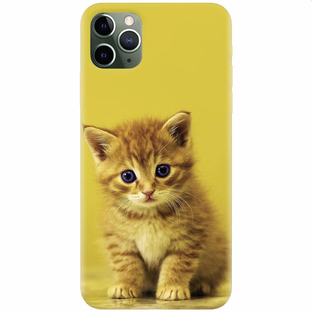 Husa silicon pentru Apple Iphone 11 Pro Max, Baby Kitten