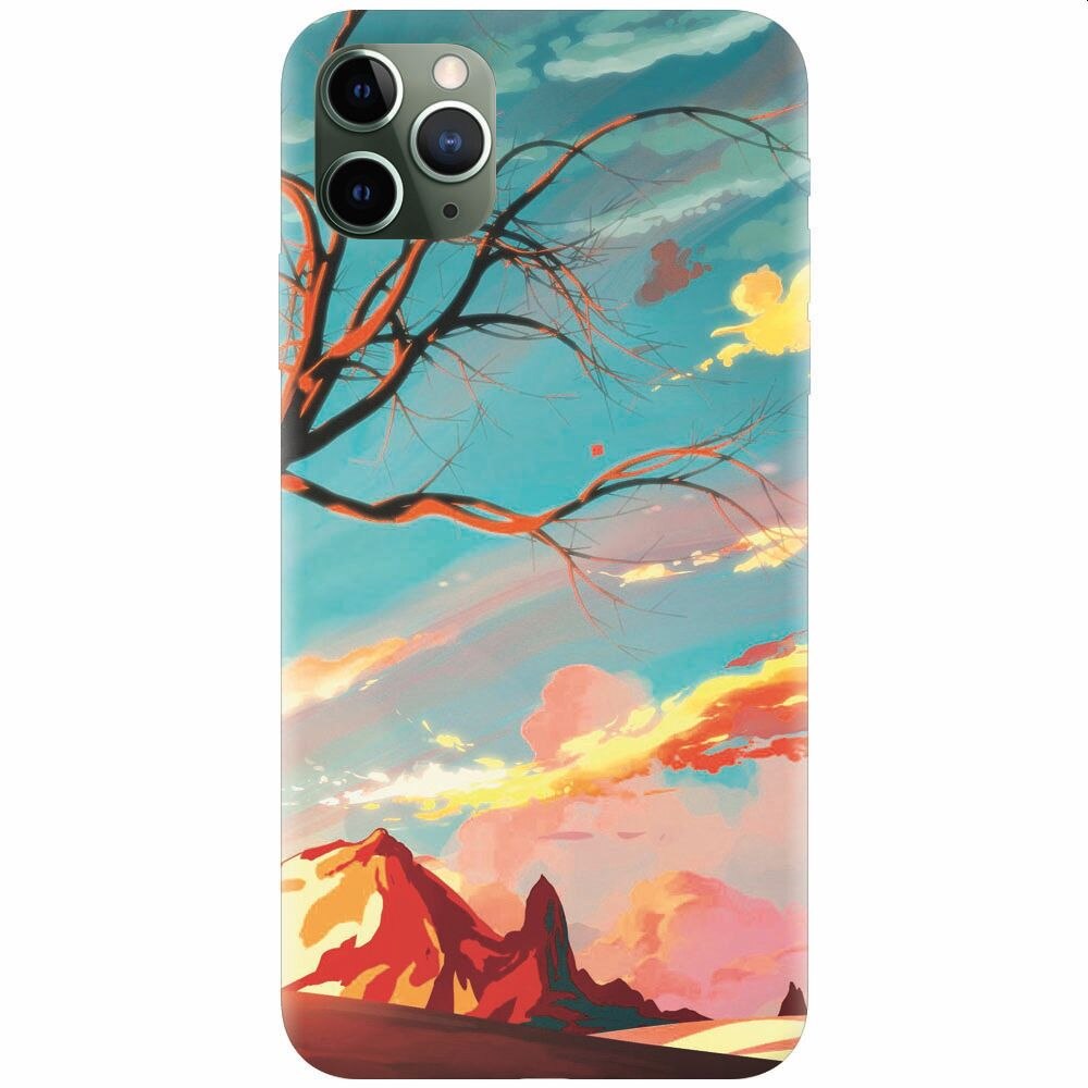 Husa silicon pentru Apple Iphone 11 Pro Max, Artistic Landscape