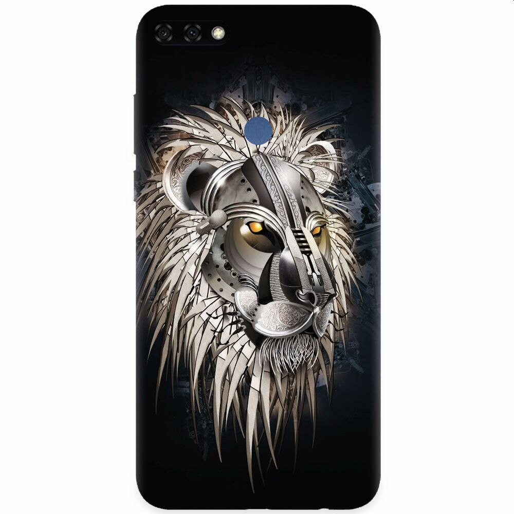 Husa silicon pentru Honor 7C, Abstract Lion 001
