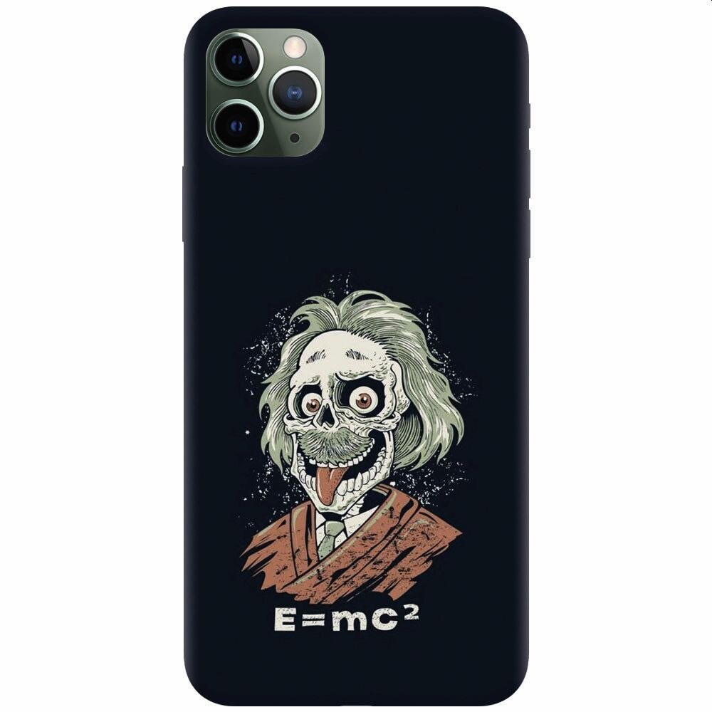 Husa silicon pentru Apple Iphone 11 Pro Max, Albert Einstein Caricature