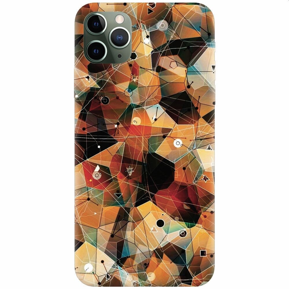 Husa silicon pentru Apple Iphone 11 Pro, Abstract Triangles Connected Lines