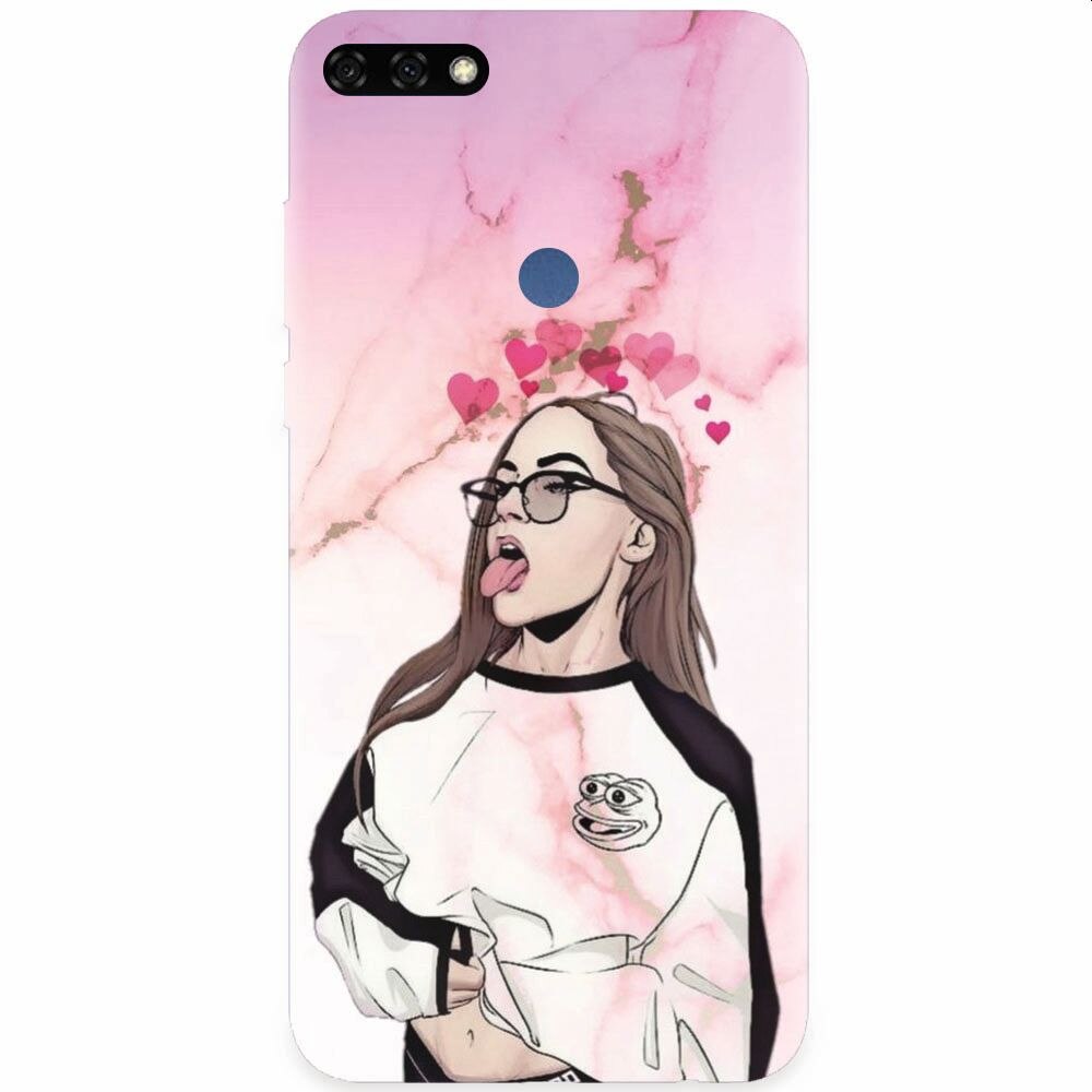 Husa silicon pentru Honor 7C, Bad Girl