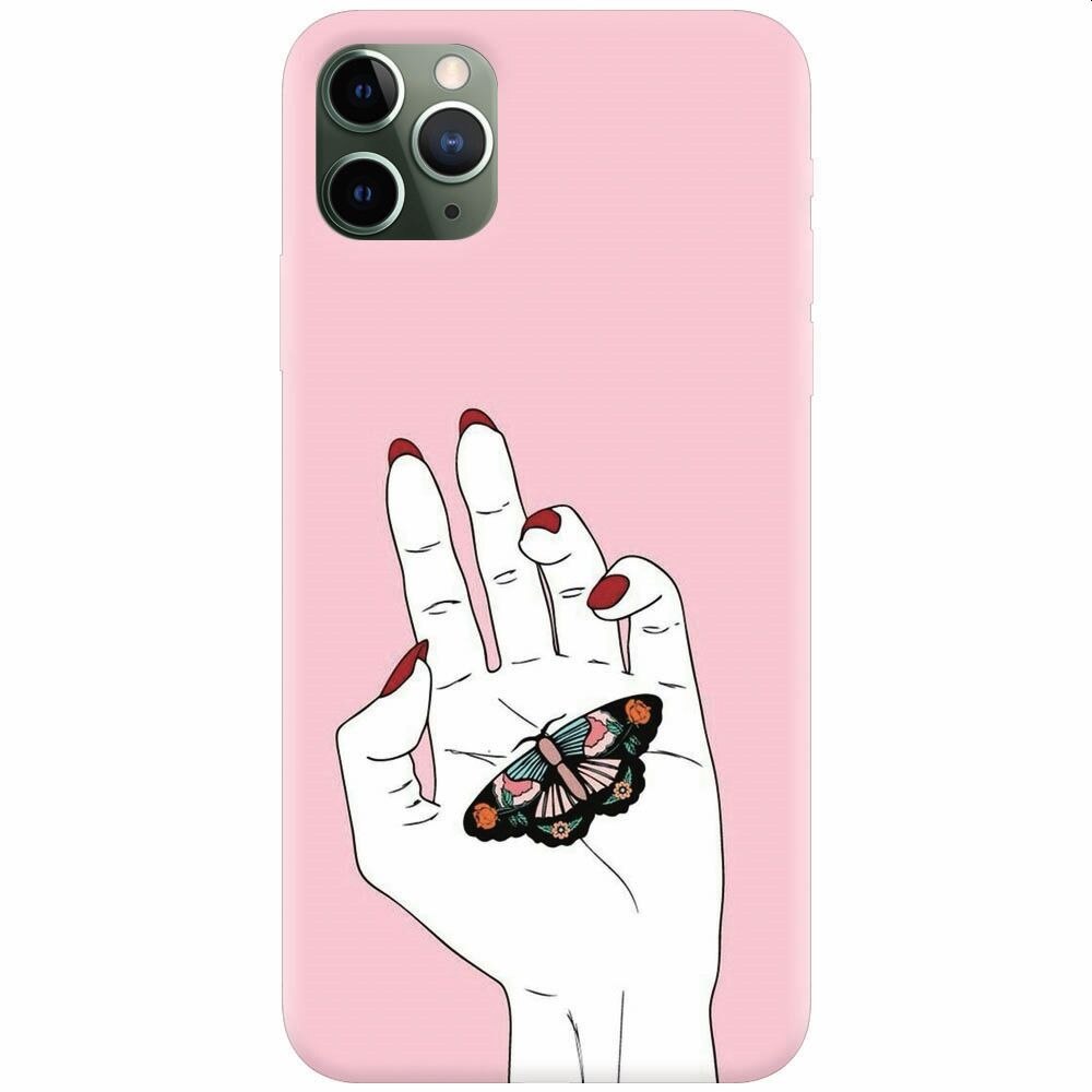 Husa silicon pentru Apple Iphone 11 Pro, Butterfly In Hand