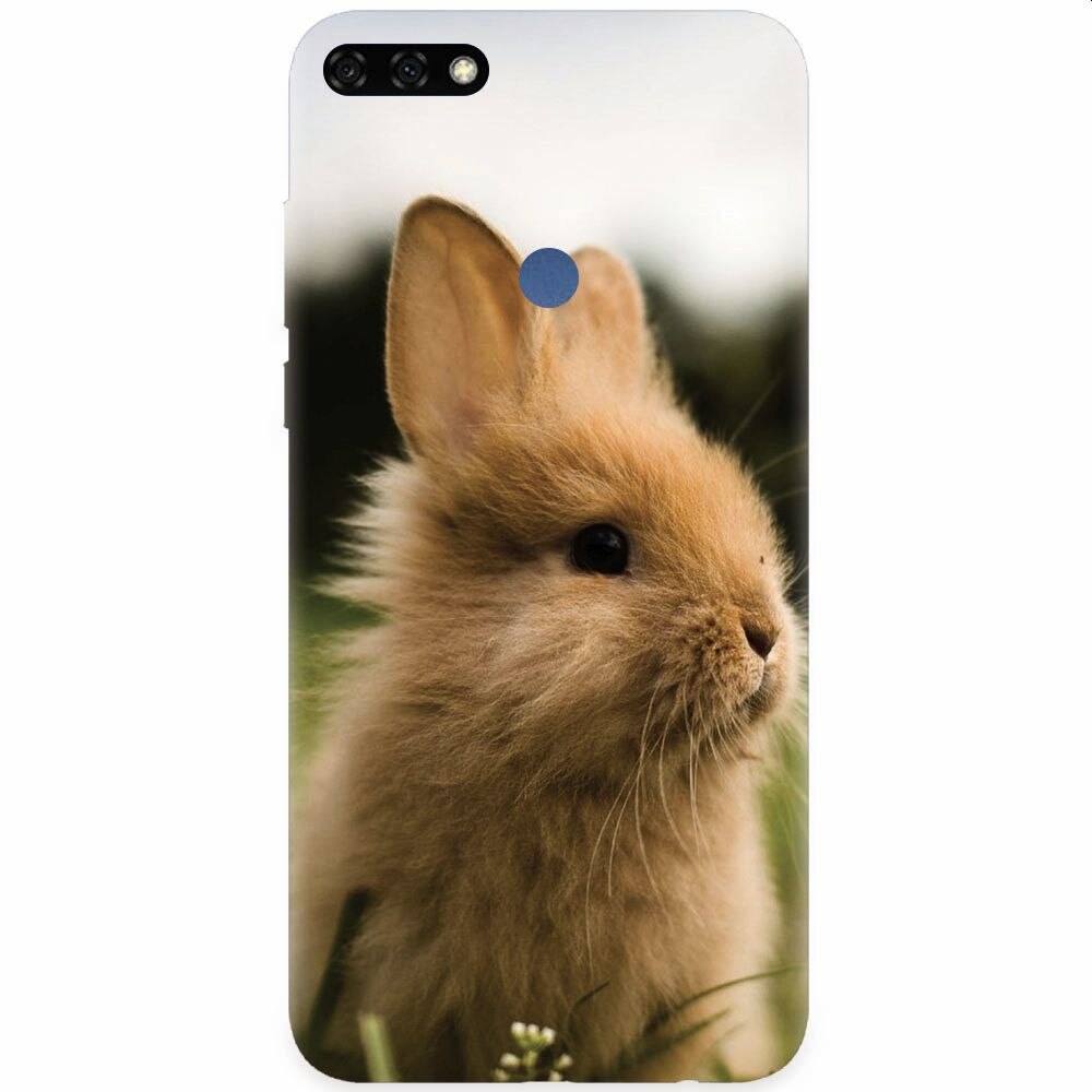 Husa silicon pentru Honor 7C, Cute Rabbit In Grass