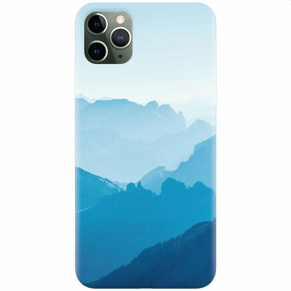 Husa silicon pentru Apple Iphone 11 Pro, Blue Mountain Crests