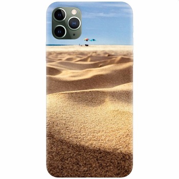Husa silicon pentru Apple Iphone 11 Pro, Beach Sand Closeup Holiday Husa silicon pentru Apple Iphone 11 Pro, Beach Sand Closeup Holiday