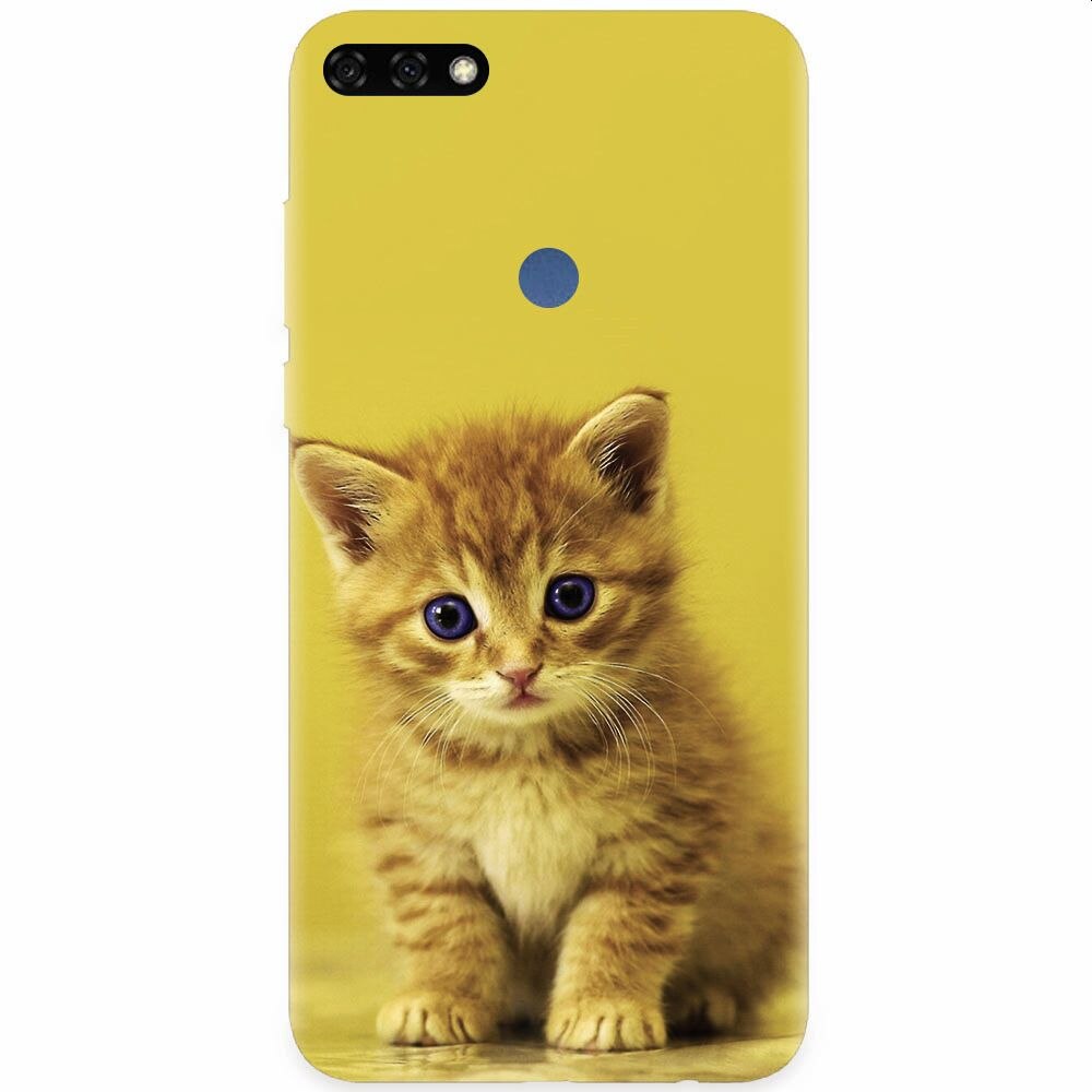 Husa silicon pentru Honor 7C, Baby Kitten