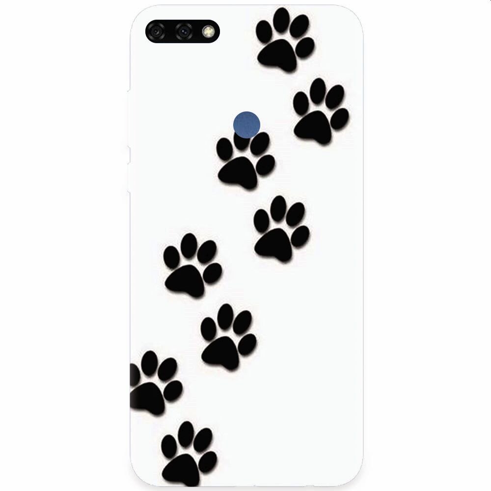 Husa silicon pentru Honor 7C, Dog Mark