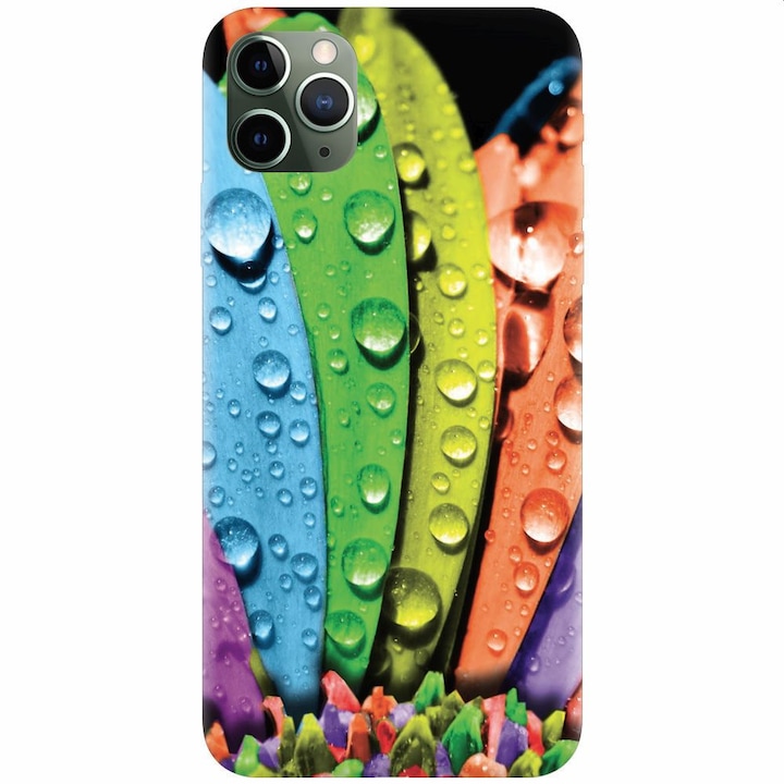 Силиконов калъф за Apple Iphone 11 Pro Цветни венчелистчета от маргаритки