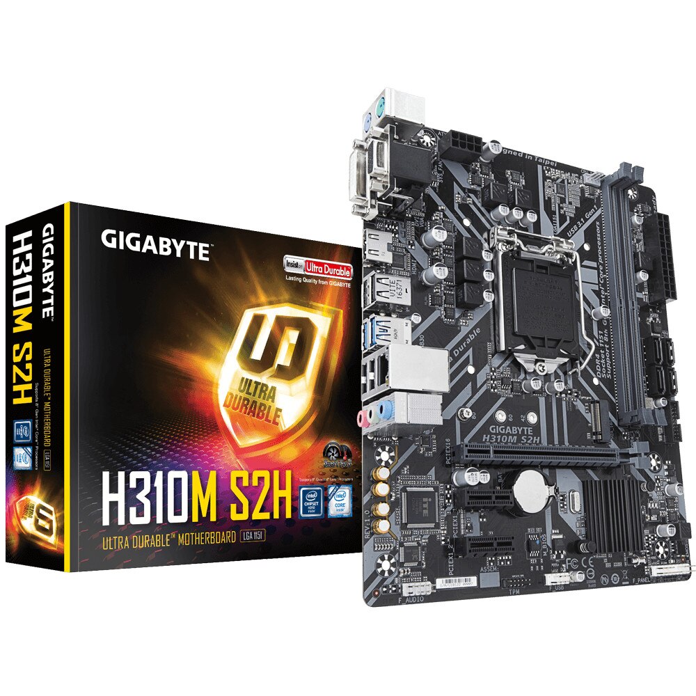 Placa de baza GIGABYTE H310M-S2H, Socket 1151 (300 Series), 2 x DDR4