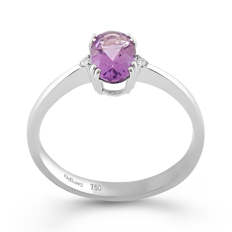 Inel Deruvo Aur 18k Diamante, Ametist African, 54 R24400FAMWN-W