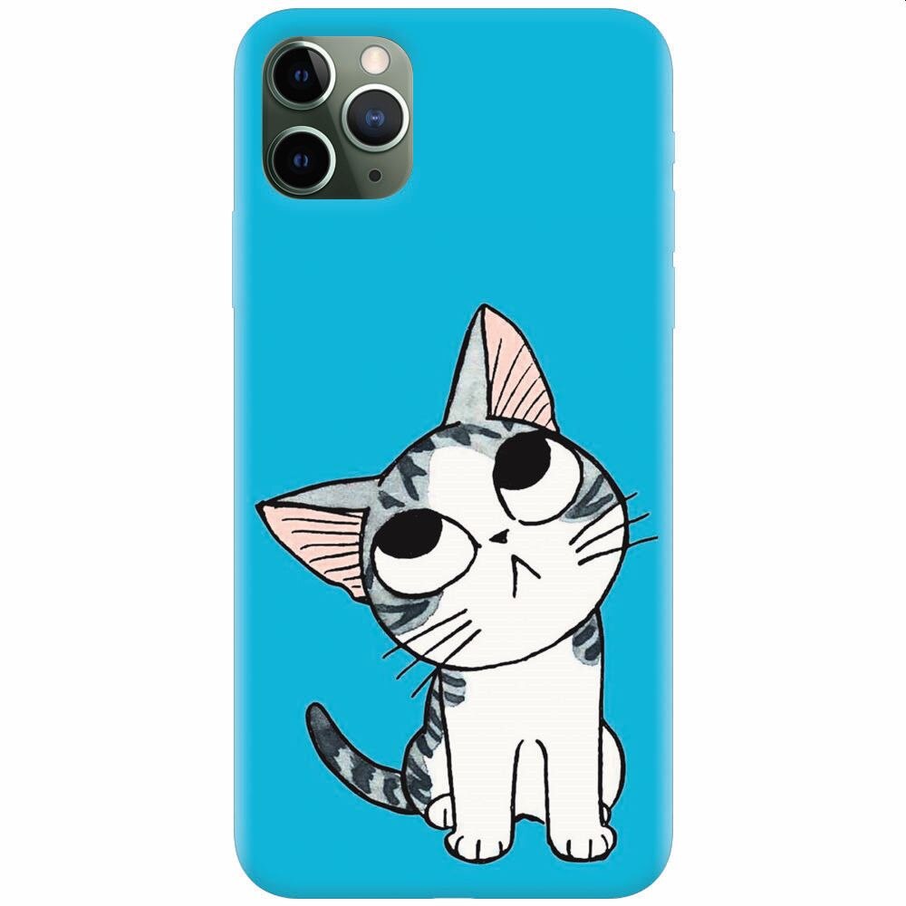 Husa silicon pentru Apple Iphone 11 Pro Max, Cat Lovely Cartoon