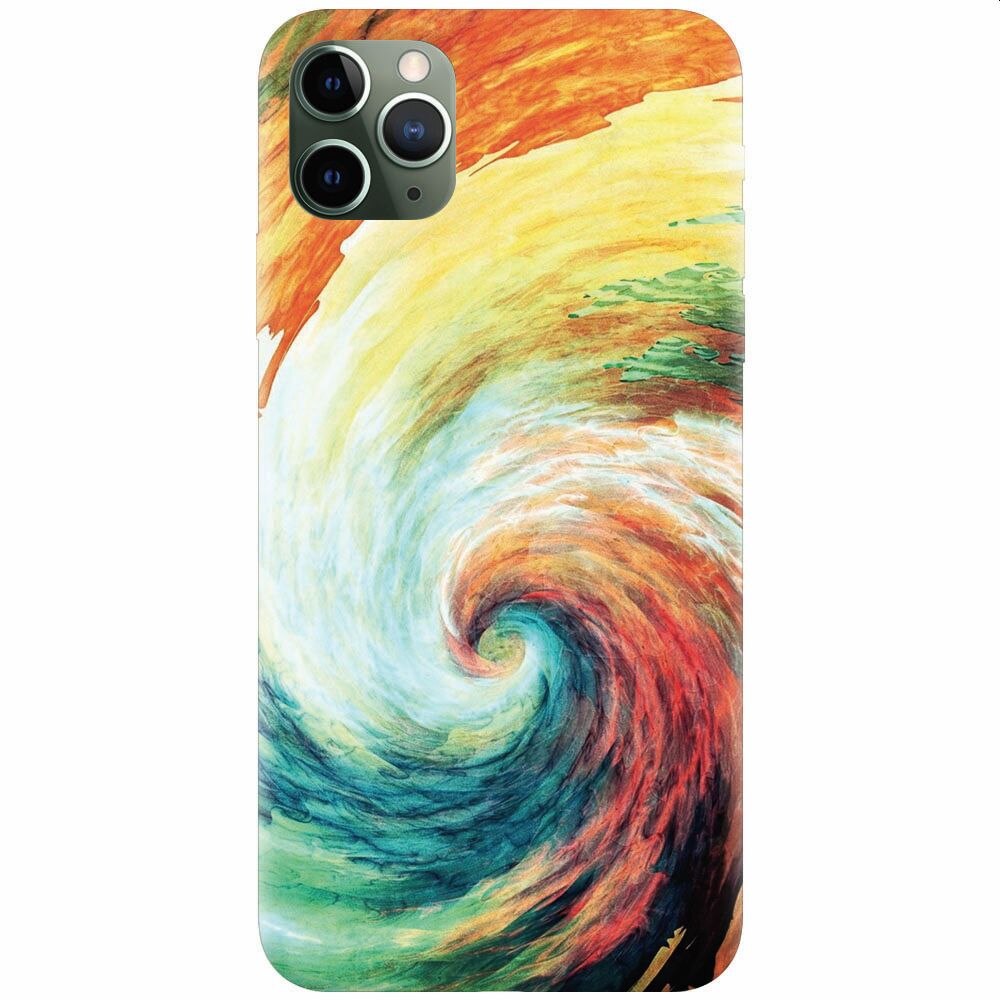 Husa silicon pentru Apple Iphone 11 Pro Max, Big Wave Painting