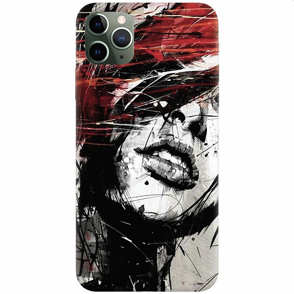 Husa silicon pentru Apple Iphone 11 Pro Max, Byroglyphics Woman Drawing