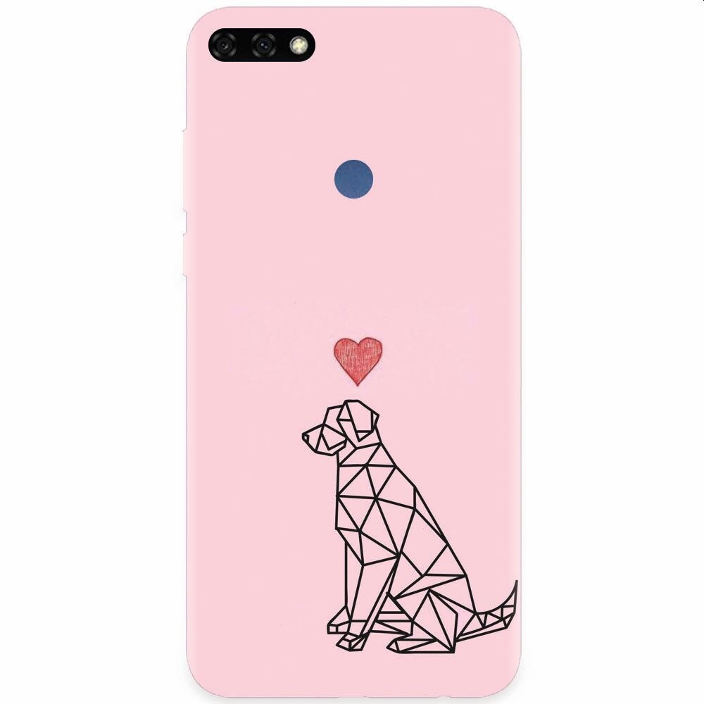 Husa silicon pentru Honor 7C, Love Dog