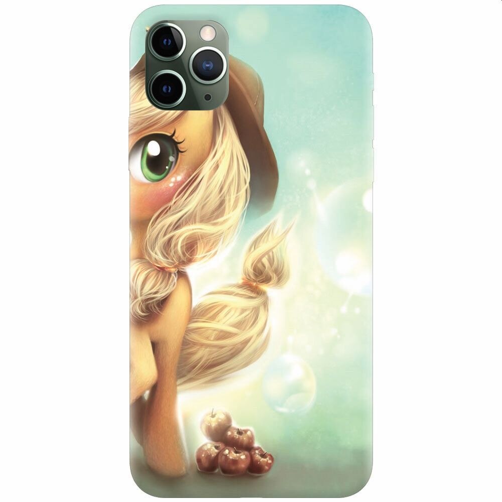 Husa silicon pentru Apple Iphone 11 Pro Max, Applejack Pony Cute K