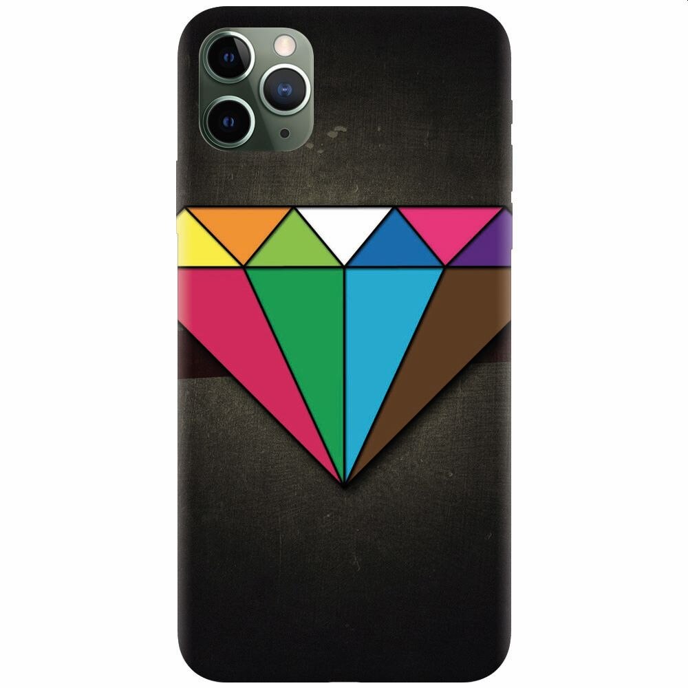 Husa silicon pentru Apple Iphone 11 Pro Max, Colorful Diamond