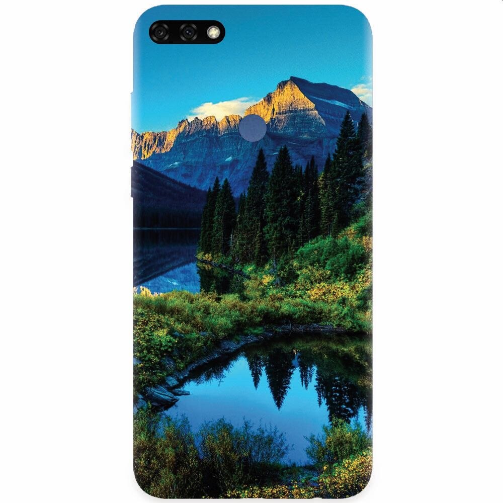 Husa silicon pentru Honor 7C, HDR Mountains Lake