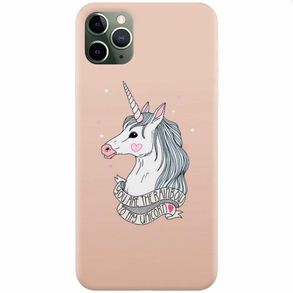 Husa silicon pentru Apple Iphone 11 Pro Max, Cute Rose Gold