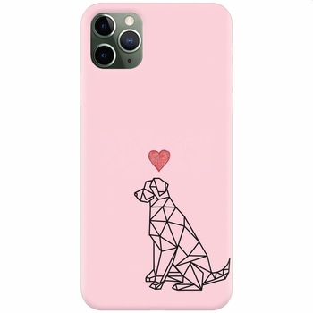 Husa silicon pentru Apple Iphone 11 Pro Max, Love Dog Husa silicon pentru Apple Iphone 11 Pro Max, Love Dog