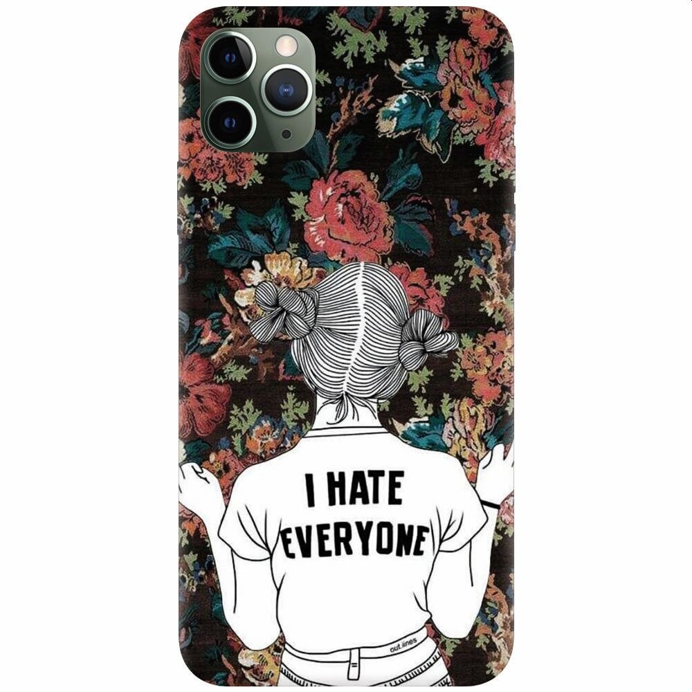Husa silicon pentru Apple Iphone 11 Pro Max, I Hate Everyone