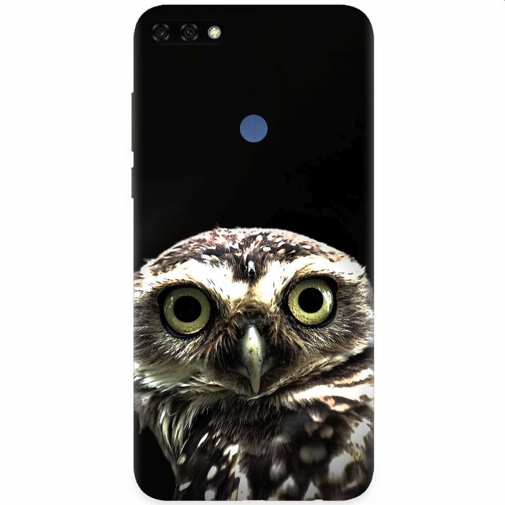 Husa silicon pentru Honor 7C, Owl In The Dark