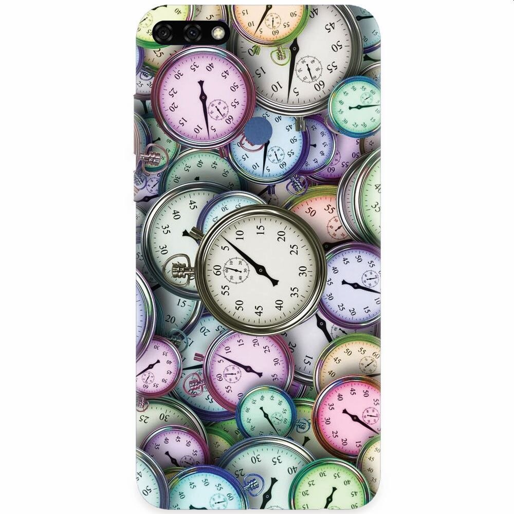 Husa silicon pentru Honor 7C, Clocks