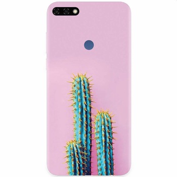 Husa silicon pentru Honor 7C, Cactus 102 Husa silicon pentru Honor 7C, Cactus 102