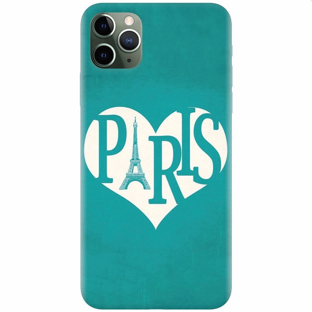 Husa silicon pentru Apple Iphone 11 Pro, I Love Paris