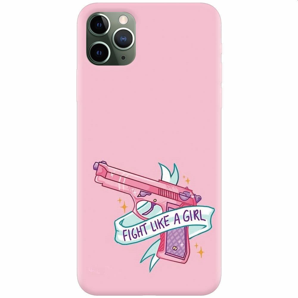 Husa silicon pentru Apple Iphone 11 Pro, Fight Like A Girl