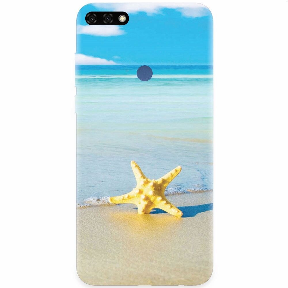 Husa silicon pentru Honor 7C, Starfish Beach