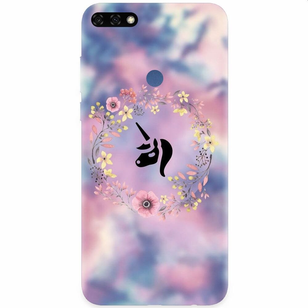 Husa silicon pentru Honor 7C, Unicorn Icon
