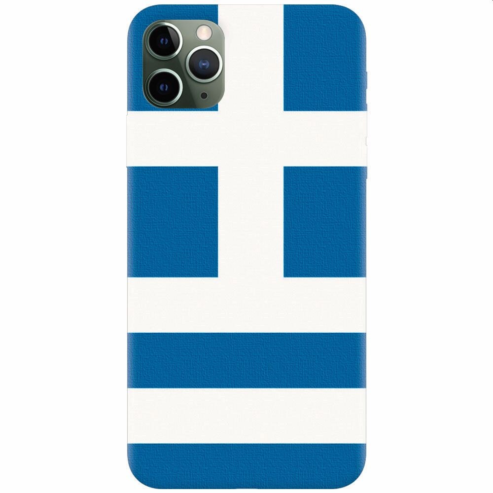 Husa silicon pentru Apple Iphone 11 Pro Max, Greece Flag