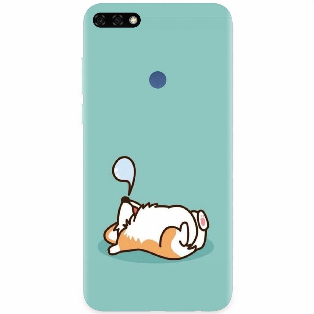 Husa silicon pentru Honor 7C, Cute Corgi