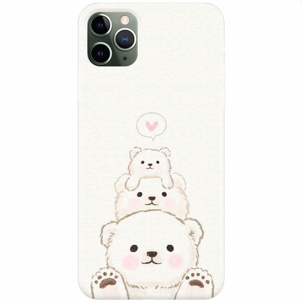 Husa silicon pentru Apple Iphone 11 Pro, Family Bear