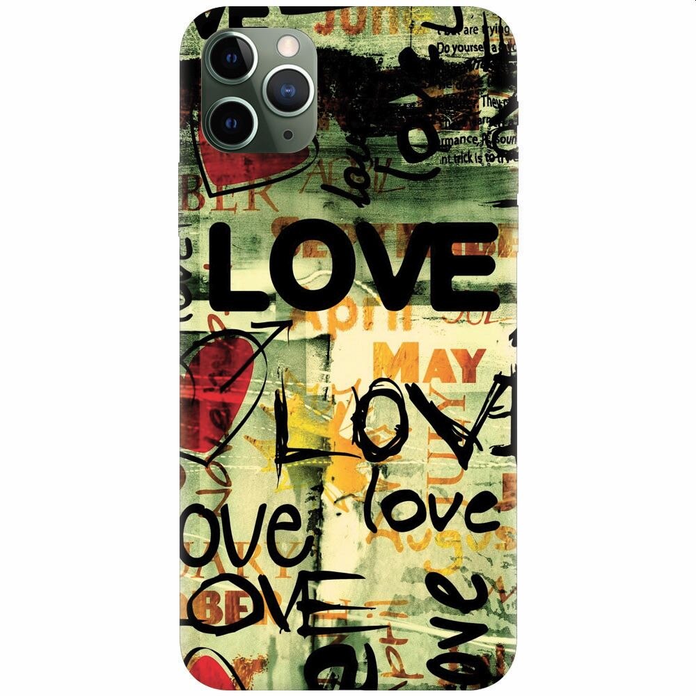 Husa silicon pentru Apple Iphone 11 Pro Max, Love Artwork