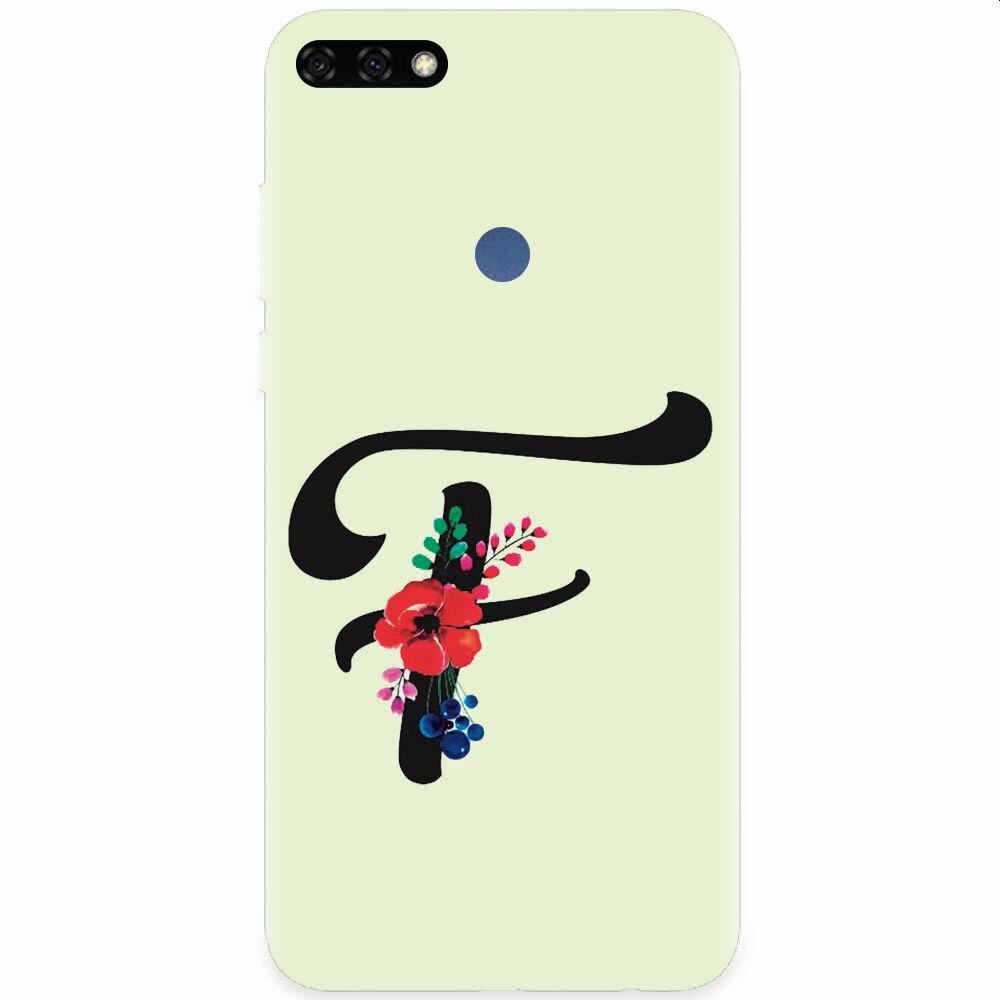 Husa silicon pentru Honor 7C, Litera F