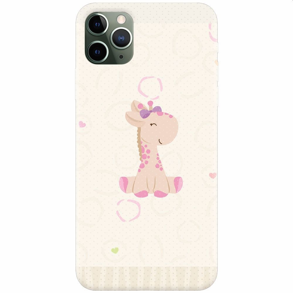 Husa silicon pentru Apple Iphone 11 Pro Max, Giraffe Cute