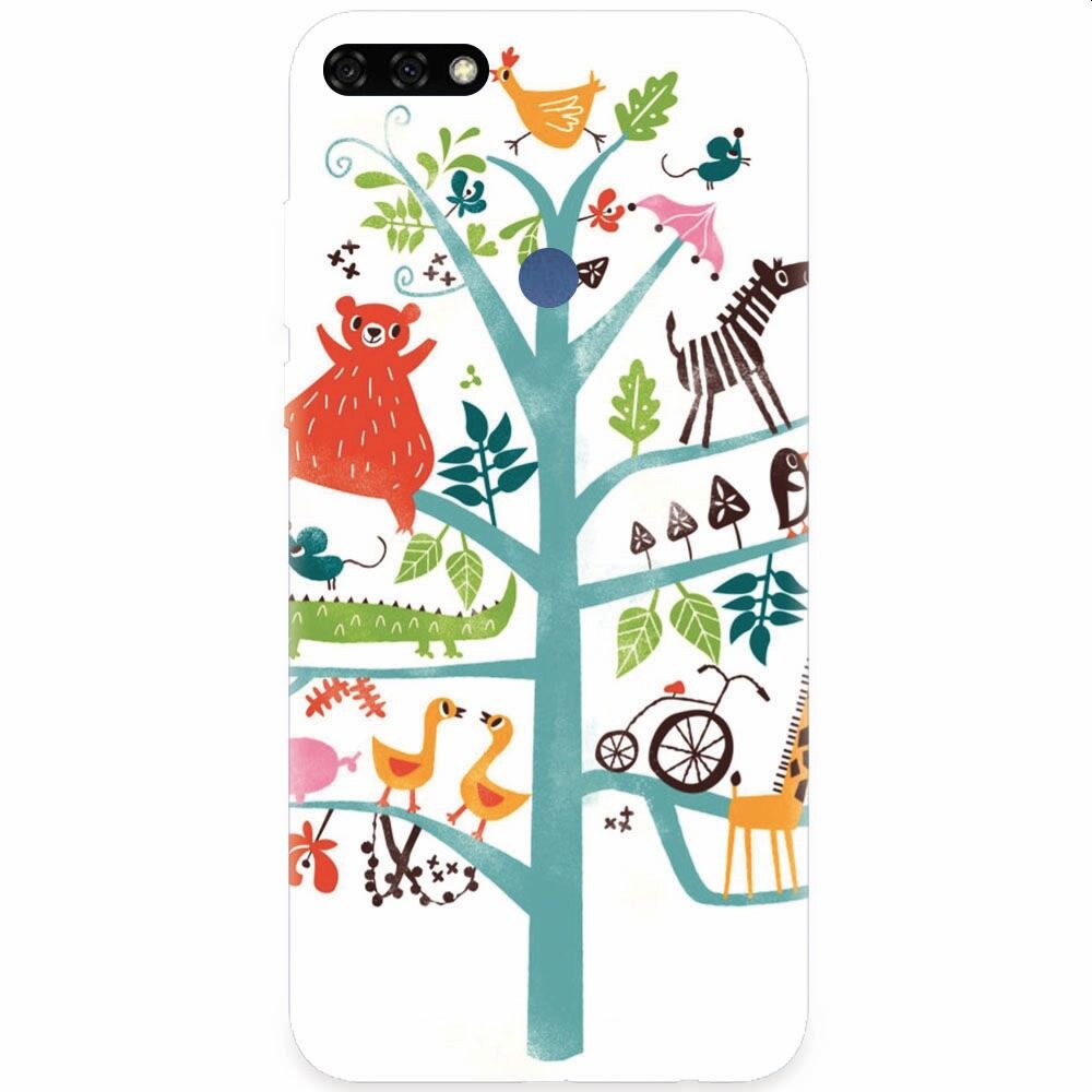 Husa silicon pentru Honor 7C, Tree