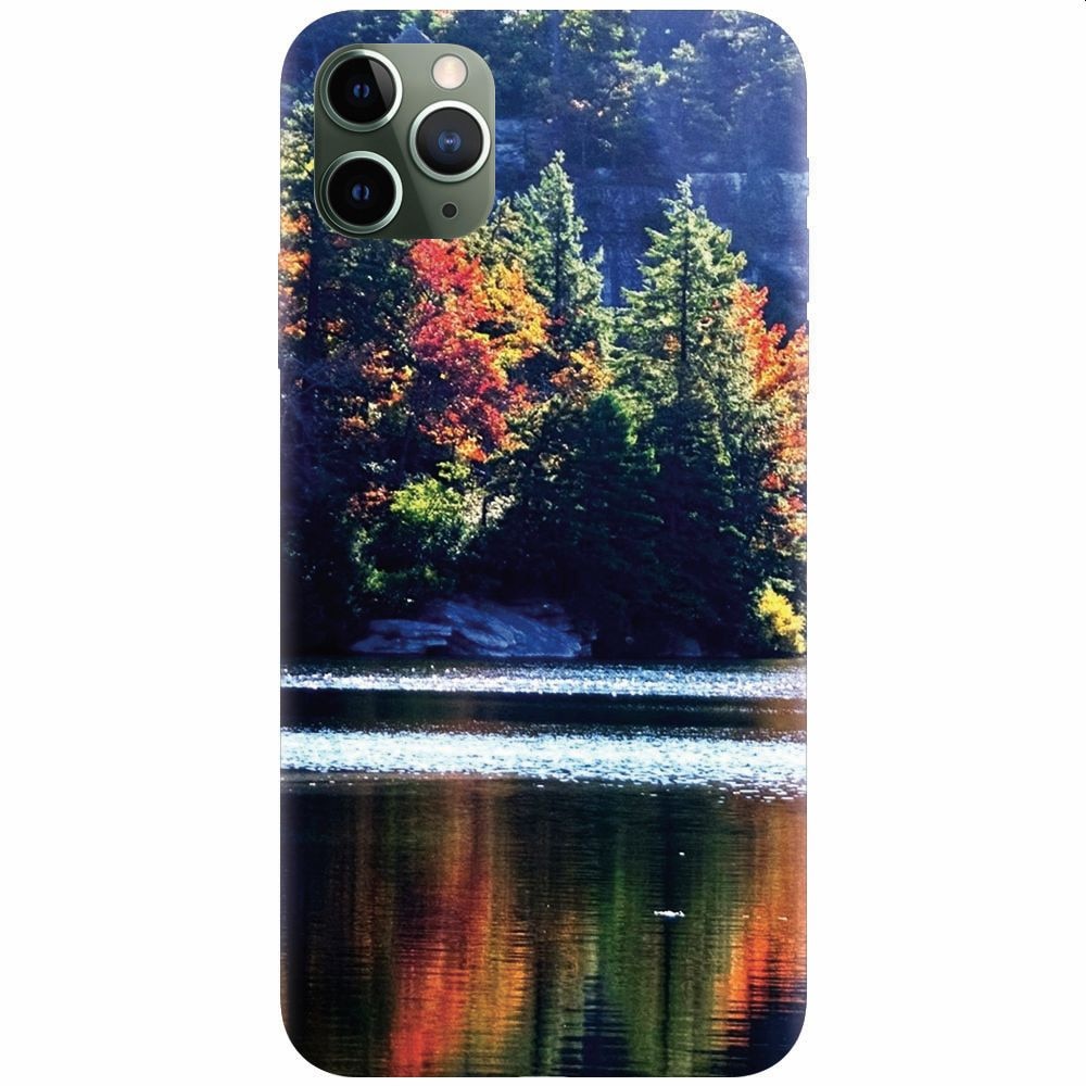 Husa silicon pentru Apple Iphone 11 Pro Max, Lake Minnewaska Autumn