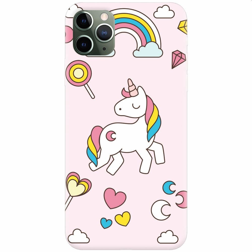 Husa silicon pentru Apple Iphone 11 Pro Max, Cute Unicorn