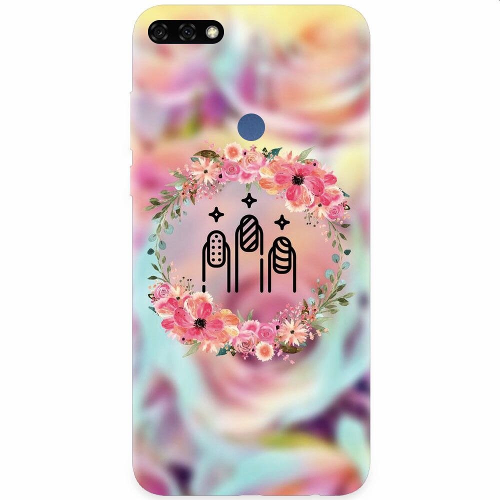 Husa silicon pentru Honor 7C, Nail Expert