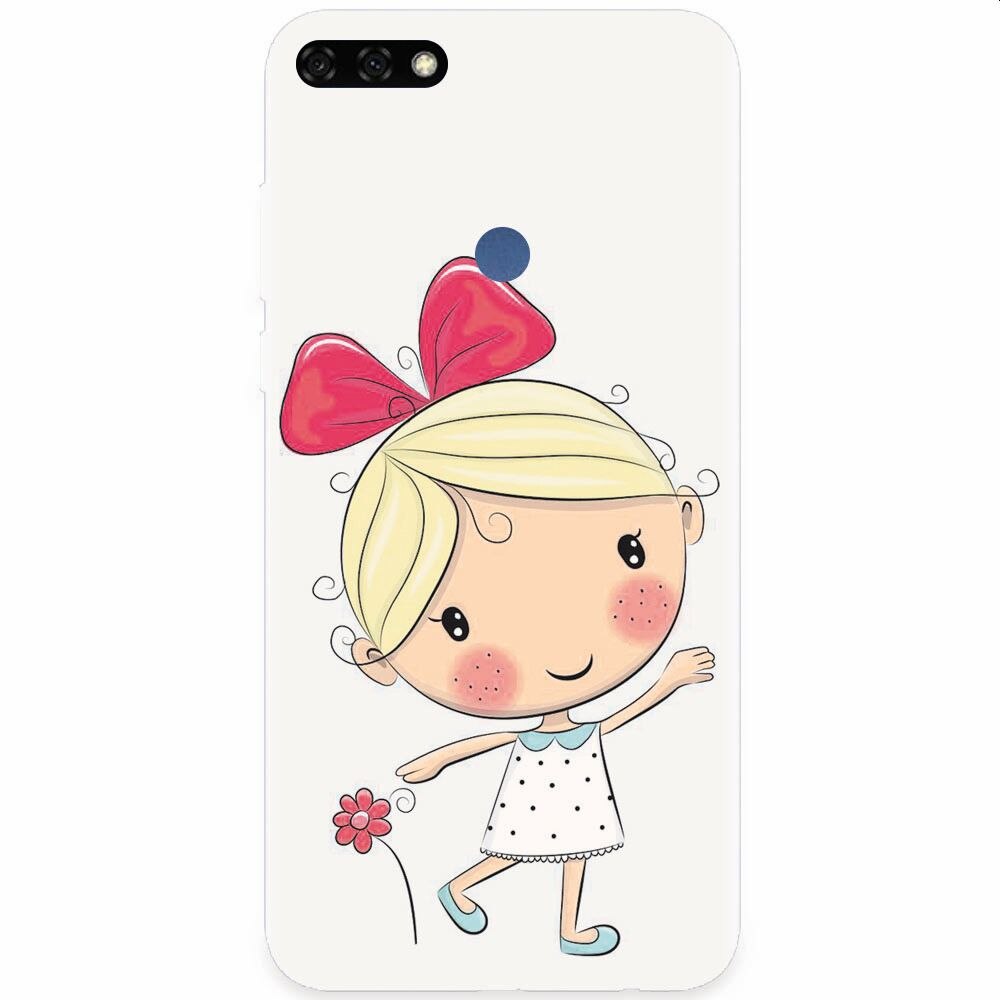 Husa silicon pentru Honor 7C, Fetita