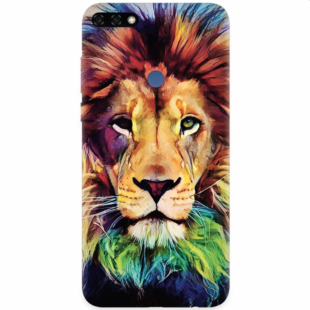 Husa silicon pentru Honor 7C, Colorfull Lion